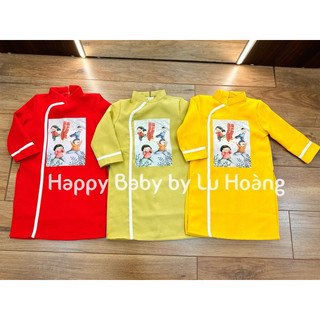 Áo dài bé trai chibi đón Tết chất nhung lì