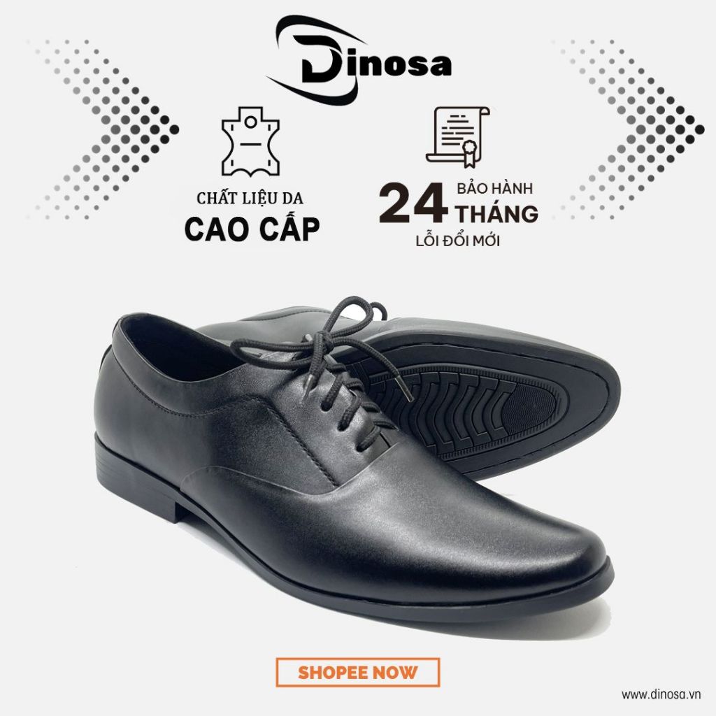 Giày Tây Nam DINOSA D0207 mũi nhọn da cao cấp,trẻ trung đế cao su đúc chỉ khâu chắc chắn Bảo Hành 12 Tháng