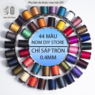 Chỉ Tròn Chuốt Sáp May Tay Lõi Xoay Cuộn To 0.4mm Dài 120m Dụng Cụ Đồ Da Thủ Công Túi Xách Thắt Lưng Bóp Ví Handmade DIY