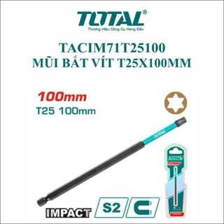 Mũi siết vít lục giác bông t25 dài 100mm total tacim71t25100