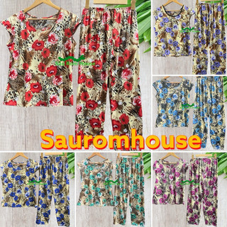 [Quần lở 80cm, 2 bộ 85k] Bộ trung niên thun lạnh 50-65kg - nhiều mẫu