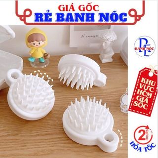 Lược Gội Đầu Bằng Silicon Mát Xa Da Đầu Giảm Stress , Giảm Rụng Kích Thích Mọc Tóc - Lược Massage Gội Đầu Muji Xuất