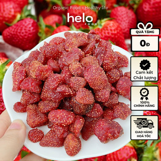 Dâu tươi tự nhiên sấy lạnh không đường helo food 250g