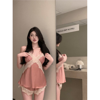 Neala Sẵn Bộ đồ ngủ lụa gợi cảm có miếng đệm ngực sexy Hàng QC