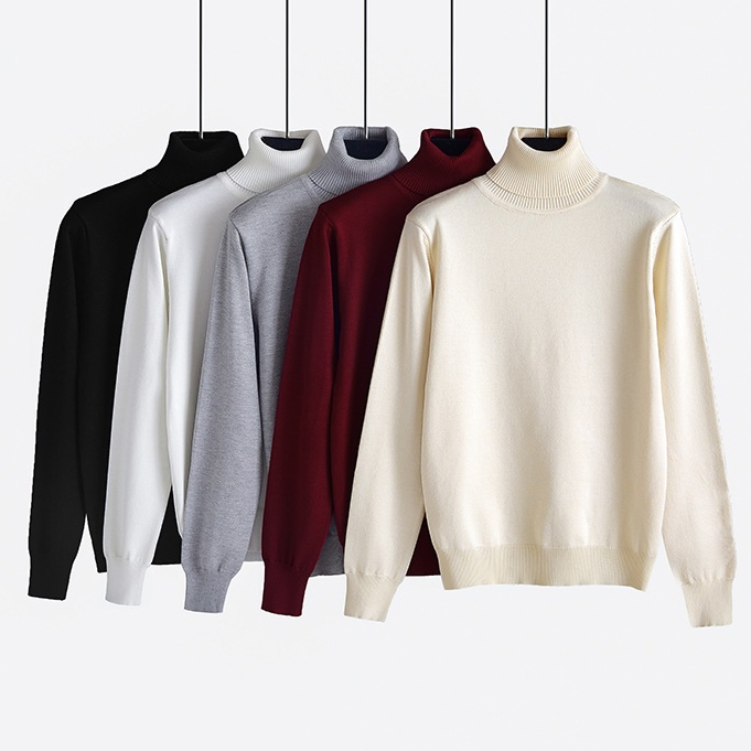 Áo Len Nam Cổ Lọ TRENDLUXE Lông Cừu Dài Tay Dày Dặn Mềm Mịn Cực Ấm Kiểu Dáng Hàn Quốc Sweater Nhiều Màu