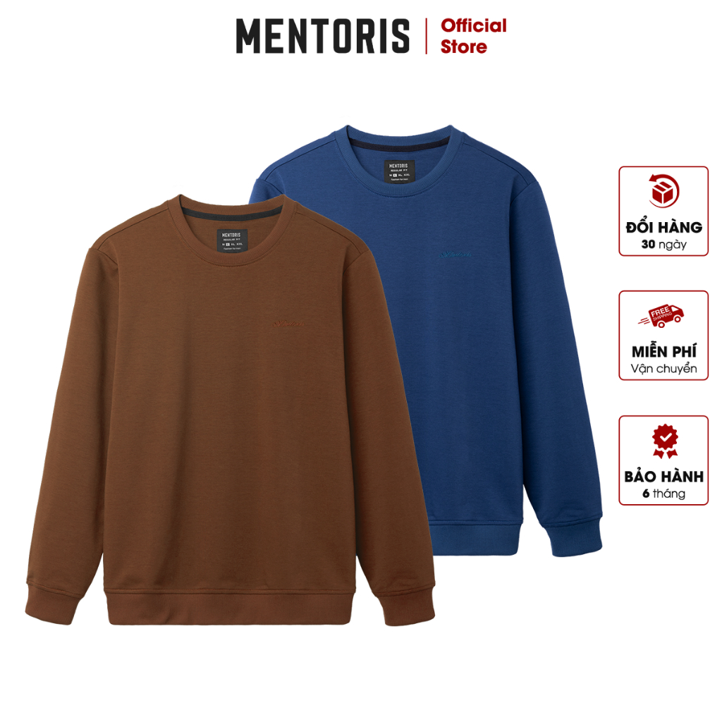Áo Nỉ Nam Giữ Nhiệt Mentoris Cao Cấp Dày Dặn, Chất Liệu Cotton Giữ Ấm tốt Form Regular Fit Trẻ Trung Trẻ MDT02