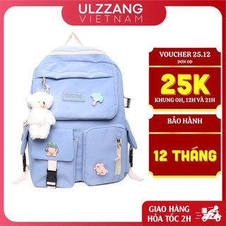 Balo nữ đi học dễ thương làm cặp sách, túi xách thời trang Ulzzang Hàn Quốc