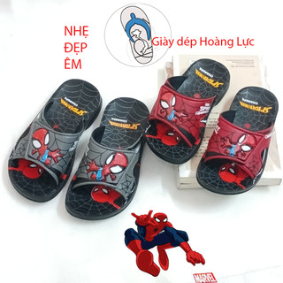 Dép đi trong nhà pu siêu nhân nhện bé trai.