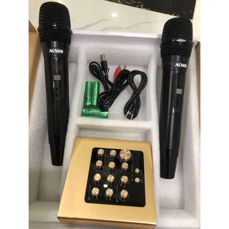 Vang số chỉnh cơ tích hợp Bluetooth+Micro Không dây UHF Acnos Mi30u -New 100% chính hãng