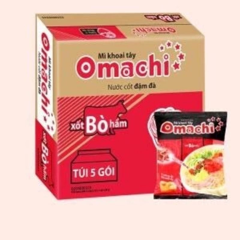 Thùng 30 gói mì Omachi bò hầm