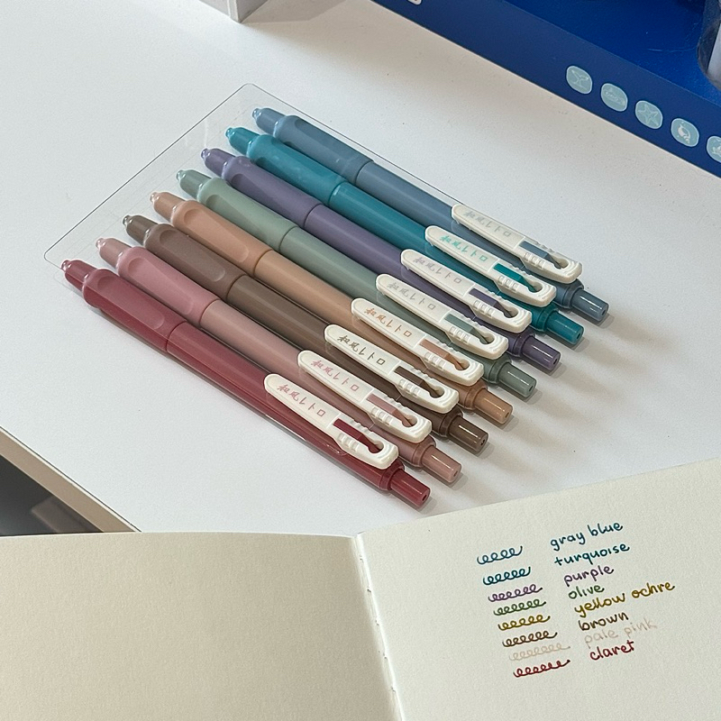 Bút Gel Mura Mực Nhiều Màu Ngòi 0.5mm Siêu Mượt Có Đệm Tay