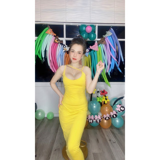 Đầm vàng tôn da , tôn dáng cực kì 😘