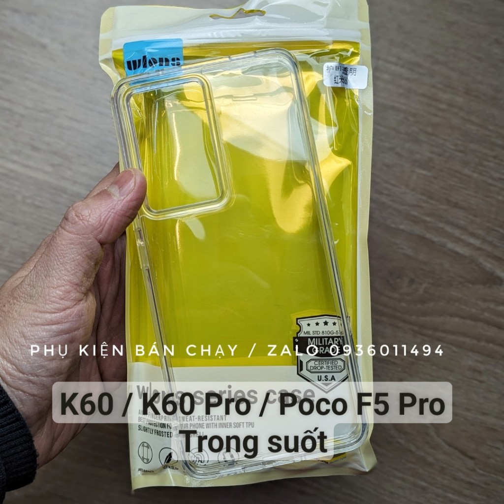 Ốp lưng Wlons Xiaomi mi 14 Ultra / Mi 14 Pro / Mi 13 Pro / K60 Pro / Poco F5 chống sốc , trong sần tốt như UAG , Ringke