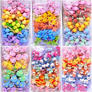 Set 2 cây cột tóc thun mix icon xinh xắn