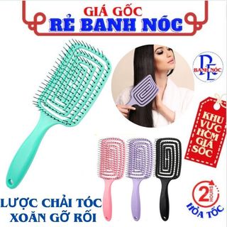 Lược chải tóc gỡ rối màu pastel xinh xắn - lược chải phồng tóc tạo kiểu dáng vuông , lược bán nguyệt , lược xoăn gỡ rối