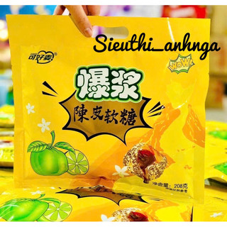 Kẹo dẻo ô mai chanh muối nhân chảy siêu ngon 208g