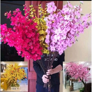 cành hoa anh đào lụa cao cấp