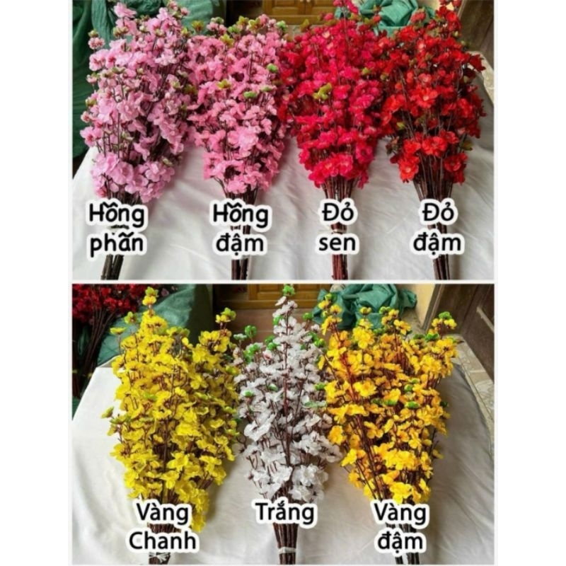 cành hoa anh đào lụa cao cấp