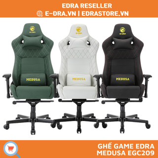 Ghế game, ghế gaming E-Dra Medusa EGC209 (Đen/ Trắng/ Xanh rêu) - Hàng chính hãng