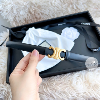 Thắt lưng nữ Celin bản nhỏ da thật 1.8cm, thắt lưng nữ hàng hiệu cao cấp