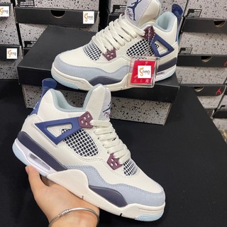 Giày thể thao jd4 military blue v2, jd4 xanh kem da xịn hàng cao cấp
