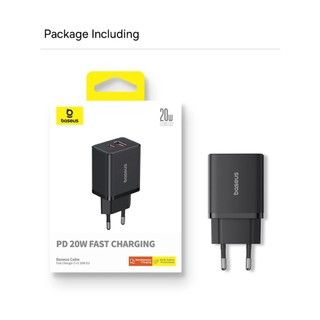 Củ sạc Baseus Cube PD 20W sạc nhanh 2 cổng Type C + USB (CCXFK20UE)