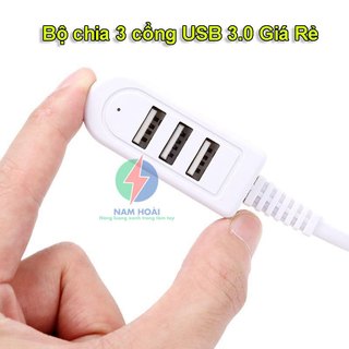 Thiết bị chia cổng USB 3 cổng có đèn led