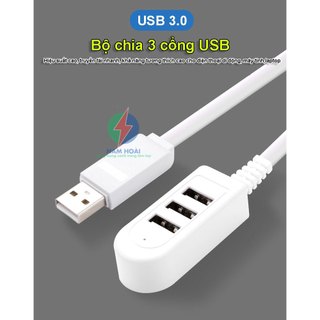 Thiết bị chia cổng USB 3 cổng có đèn led
