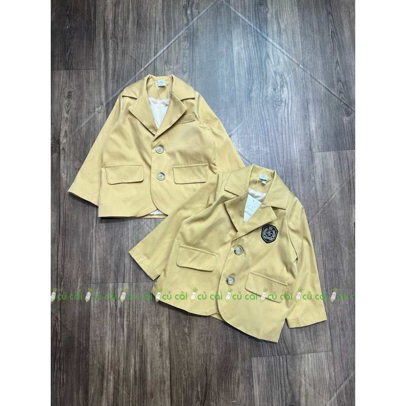 AK2382 BD23160 Set Vest/ áo Vest chữ B kẻ đen trắng