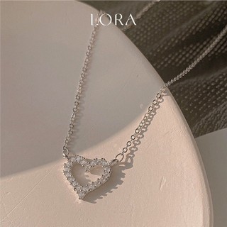 Dây chuyền bạc trơn s925 lora love necklace thời trang
