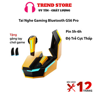 Tai Nghe Gaming Bluetooth GS6 Pro,Pin Trâu,Có Mic,Độ Trễ Cực Thấp,Thiết Kế Cực Ngầu