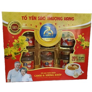Yến Evernest Canxi 20% tổ yến cao cấp (6 lọ x 70ml) KÈM TÚI