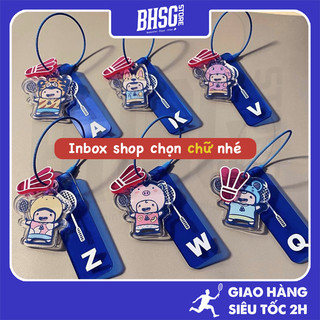  Set móc khoá cầu lông 12 con giáp   được chọn chữ cái và con giáp 