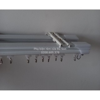 THANH TREO RÈM TRƯỢT ĐÔI (2 LỚP) CHỐNG ỒN ĐẦY ĐỦ PHỤ KIỆN