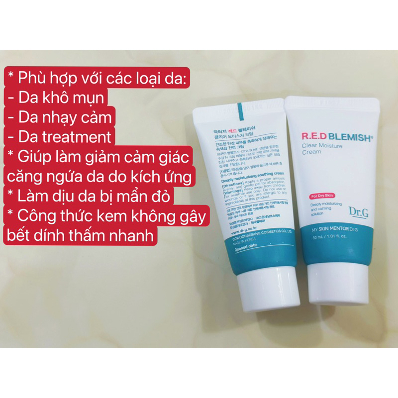 Kem dưỡng Dr.G DrG Red Blemish Clear Soothing Cream 70ml | BigBuy360 - bigbuy360.vn