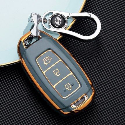 Ốp chìa khoá TPU xe Hyundai  Accent - KoNa - Santafe 2018- 2019 - 2020