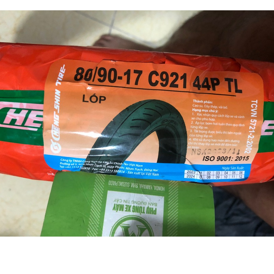 Vỏ ChengShin 80/90-17 gắn cho Wave Future Sirus , Exciter không ruột