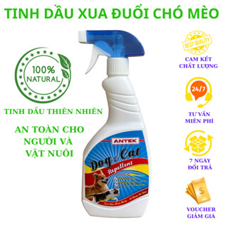 Xua Đuổi Chó Mèo ANTEK DOG & CAT REPELLENT 500mL- Ngăn Chặn Chó Mèo Phóng Uế Bừa Bãi, Cắn Phá Đồ, Khử Mùi Hôi Chó Mèo
