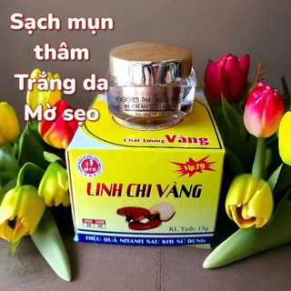 Kem linh chi vàng giảm mụn mờ thâm trắng da 15g