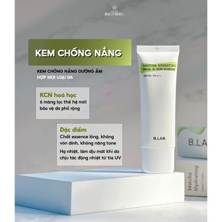 Kem chống nắng hoá học B_LAB MATCHA HYDRATING REAL SUN SCREEN