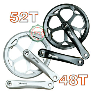Giò dĩa cốt vuông nhôm PROWHEEL có chắn xích cho xe đạp fixed gear