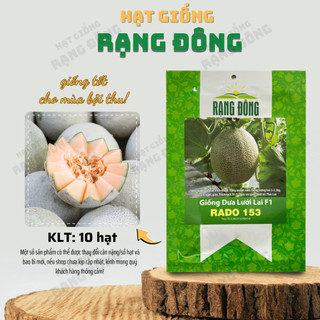 Hạt giống Dưa Lưới F1 Rado 153 (10 hạt) ruột vàng, trái to, chịu nhiệt tốt, trồng quanh năm - Hạt giống Rạng Đông