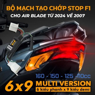 AB - [MULTI 6x9] Bộ mạch sẵn giắc zin tạo chớp stop F1 nhiều kiểu chớp cho Air Blade, có chớp demi, demi sáng tối