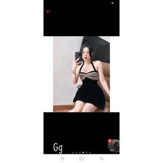 ĐẦM  NHUNG  PHỐI REN Đen
