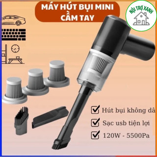 máy hút bụi mini cầm tay công suất 60w, máy hút bụi siêu mạnh nhỏ gọn 2 chức năng type-c