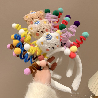 CC86 cài tóc nữ băng đô nữ gấu 🐻 kì lân lò xo dễ thương