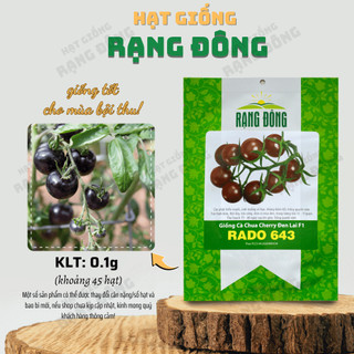 Hạt giống Cà Chua Cherry Đen Lai F1 Rado 643 (0,1g~45 hạt) nảy mầm tốt, trồng quanh năm - Hạt giống Rạng Đông