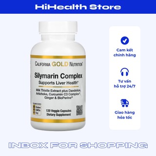  Viên uống Silymarin Complex hỗ trợ sức khỏe, hồi phục chức năng gan 120 viên