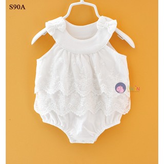 Body bé gái dạng chip đính ren dễ thương cho bé gái size 3-13kg unin.vn - S90