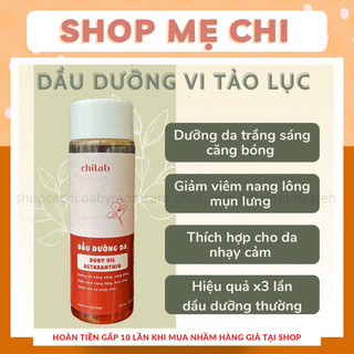 [Bầu/Nhạy Cảm] Body Oil Dầu Dưỡng Da Vi Tảo Lục cao cấp sáng bóng da chống lão hoá CHILAB